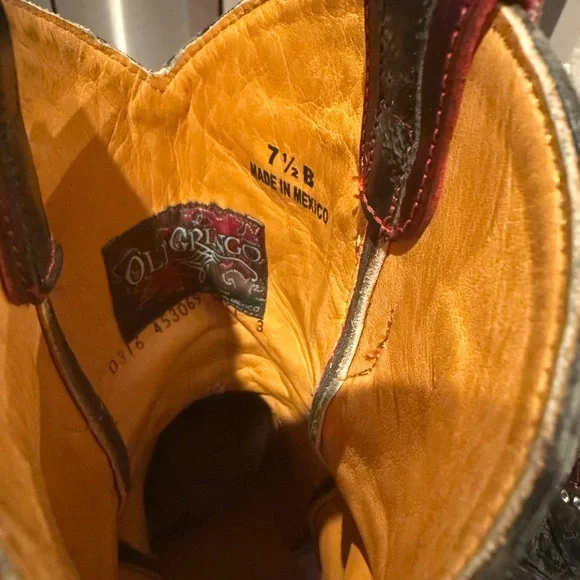 Old Gringo Black and Red Leather Boots - Picture 2 of 15